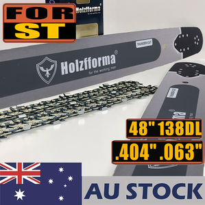 AU STOCK only to AU ADDRESS - Holzfforma 48inch 404” .063” 138DL Guide Bar & Saw Chain For Stihl MS880 088 070 090 084 076 075 051 050 Chainsaw 2-4 Days Delivery Time Fast Shipping For AU Customers Only