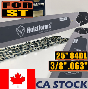 CA STOCK - Holzfforma® 25inch Guide Bar & Full Chisel Saw Chain Combo 3/8 .063 84DL For Stihl Chainsaw MS361 MS362 MS380 MS390 MS440 MS441 MS460 MS461 MS660 MS661 MS650 2-4 Days Delivery Time Fast Shipping For CA Customers Only