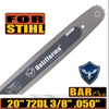 Holzfforma® 20inch 3/8 .050 72DL Guide Bar For Stihl MS360 MS361 MS362 MS380 MS390 MS440 MS441 MS460 MS461 MS660 MS661 MS650