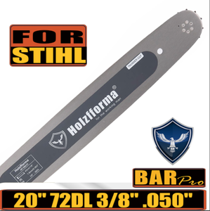 Holzfforma® 20inch 3/8 .050 72DL Guide Bar For Stihl MS360 MS361 MS362 MS380 MS390 MS440 MS441 MS460 MS461 MS660 MS661 MS650