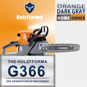 59cc Holzfforma® Orange Dark Gray G366 Gasoline Chain Saw Power Head Only Without Guide Bar and Saw Chain Parts Are For MS361 Chainsaw