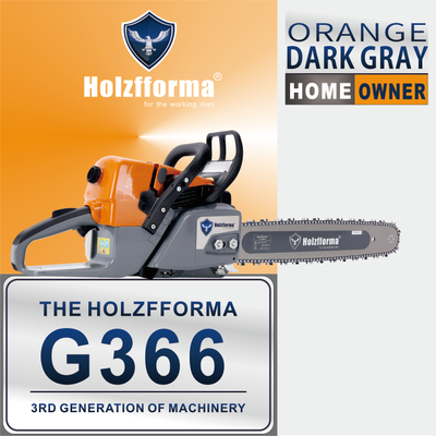 59cc Holzfforma® Orange Dark Gray G366 Gasoline Chain Saw Power