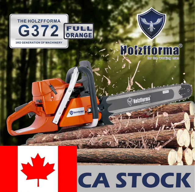 CA STOCK - 71cc Holzfforma® G372 Gasoline Chain Saw Power Head 50mm Bore Without Guide Bar and Chain Top Quality By Farmertec All Parts Are For Husqvarna 372XP Chainsaw With Wrap Around Handle Bar 2-4 Days Delivery Time Fast Shipping For CA Customers Only