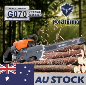 AU Stock - 105cc Holzfforma® Orange Dark Gray G070 Gasoline Chain Saw Power Head Only Without Guide Bar and Saw Chain All Parts Are For 070 090 MAGNUM Chainsaw