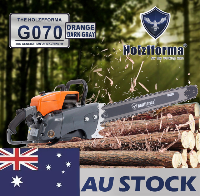 AU Stock - 105cc Holzfforma® Orange Dark Gray G070 Gasoline Chain Saw Power Head Only Without Guide Bar and Saw Chain All Parts Are For 070 090 MAGNUM Chainsaw