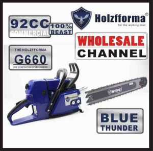 10 SAW BULK ORDER(Minimum Order Quantity 10 units) 92cc Holzfforma® Blue Thunder G660 Gasoline Chain Saws Power Head Without Guide Bar and Chain Top Quality By Farmertec All parts are For MS660 066 Chainsaw
