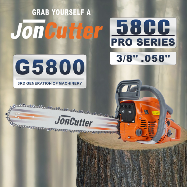 58cc JonCutter Gasoline Chainsaw Power Head 7 tooth 3/8'' pitch Without Saw Chain and Guide Bar 