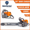 Holzfforma G660 92cc 4.8kw Orange Gray Gasoline Chainsaw With 3/8".063" 25inch 84DL Guide Bar Chain