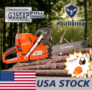US STOCK - 93.6cc Holzfforma® G395XP Gasoline Chain Saw With Protective Glasses Hearing Protectors Helmet Without Guide Bar & Chain 2-4 Days Delivery Time Fast Shipping For US Customers Only