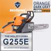 45.4cc Holzfforma® Orange Dark Gray G255E Easy Start Gasoline Chain Saw Power Head Only Without Guide Bar and Saw Chain All Parts Are For MS250 MS230 MS210 025 023 025 Chainsaw