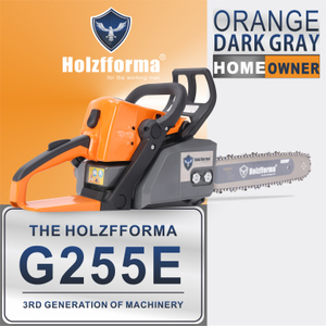 45.4cc Holzfforma® Orange Dark Gray G255E Easy Start Gasoline Chain Saw Power Head Only Without Guide Bar and Saw Chain All Parts Are For MS250 MS230 MS210 025 023 025 Chainsaw