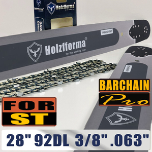 Holzfforma® 28inch Guide Bar & Full Chisel Saw Chain Combo 3/8 .063 92DL For Stihl MS361 MS362 MS380 MS390 MS440 MS441 MS460 MS461 MS660 MS661 MS650