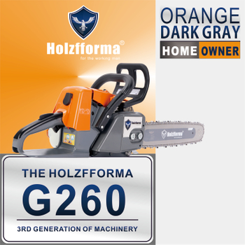 50.2cc Holzfforma® Orange Dark Gray G260 Gasoline Chain Saw Power Head Without Guide Bar and Chain Top Quality By Farmertec All Parts Are For Stihl MS260 026 MS240 024 Chainsaw