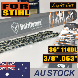 AU STOCK - Holzfforma® Pro LightCut™ 36 Inch 3/8 .063 114DL Solid Bar & Full Chisel Chain Combo For Stihl MS440 MS441 MS460 MS461 MS660 MS661 MS650 066 065 064