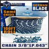 Holzfforma® 100FT Roll .3/8''LP .043'' Semi Chisel Saw Chain 40 Sets Matched Connecting links and 25 Boxes
