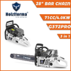 Holzfforma G372 PRO 71cc 4.0kw Gasoline Chainsaw With 3/8".058" 28inch 92DL Guide Bar Chain