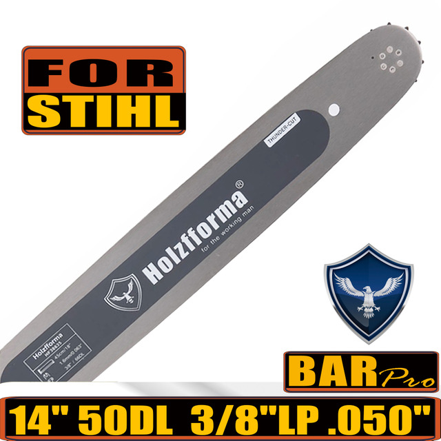 Holzfforma® 14'' Guide Bar 3/8'' LP .050'' For STIHL MS170 MS180 MS181 MS190 MS191T MS192T MS200 MS200T MS210 MS211 MS230 MS250 017 018 020 021 023 MS171 MS193T MS231 MS251 025 3005-000-4809 140SDEA074 Chainsaw 50 DL