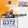 71cc Holzfforma® Orange Dark Gray G372 Gasoline Chain Saw Power Head 50mm Bore Without Guide Bar and Chain Top Quality By Farmertec All Parts Are For Husqvarna 372XP Chainsaw