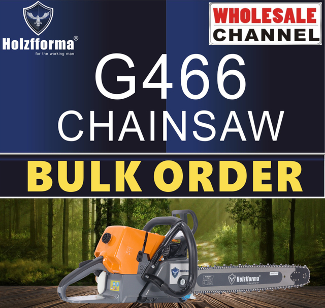 10 SAW BULK ORDER(Minimum Order Quantity 10 units) 76.5cc Holzfforma® G466 Gasoline Chain Saws Power Head Without Guide Bar and Chain By Farmertec All parts are For MS460 046 Chainsaw