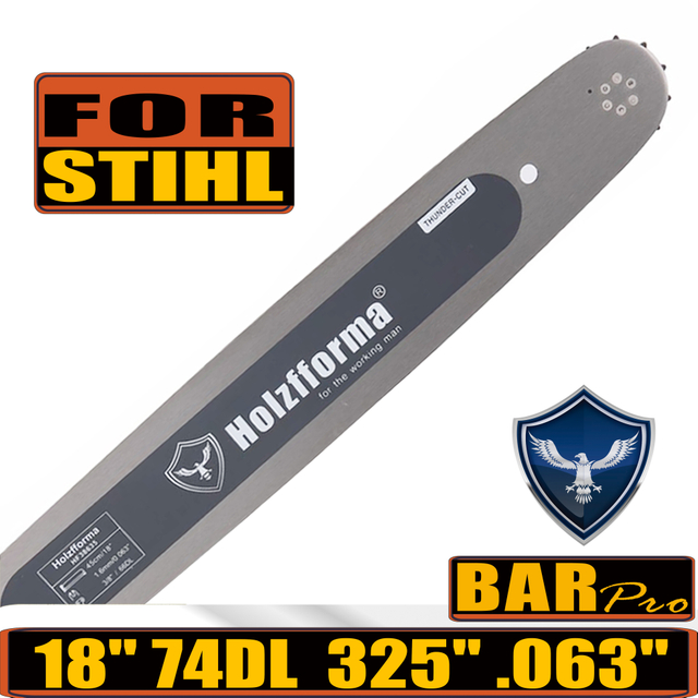 Holzfforma® .325 .063 18inch 74 Drive Links 3003-000-6817 Guide Bar For Stihl Chainsaw MS260 MS261 MS270 MS271 MS280 MS290 MS311 MS360 024 026 028 029 030 031 032 034 036
