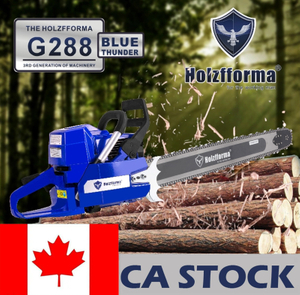 CA STOCK - 87cc Holzfforma® Blue Thunder G288 Gasoline Chain Saw Power Head Without Guide Bar and Chain Top Quality By Farmertec All parts are For Husqvarna 288 Chainsaw 2-4 Days Delivery Time Fast Shipping For CA Customers Only