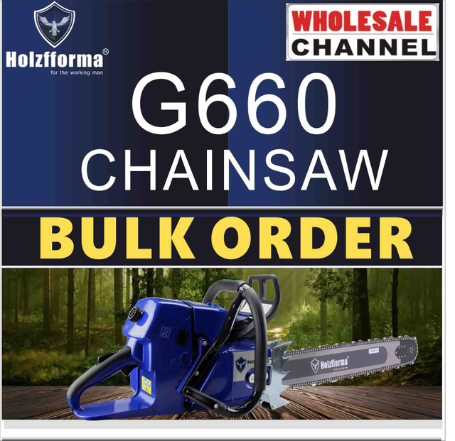 10 SAW BULK ORDER(Minimum Order Quantity 10 units) 92cc Holzfforma® Blue Thunder G660 Gasoline Chain Saws Power Head Without Guide Bar and Chain Top Quality By Farmertec All parts are For MS660 066 Chainsaw