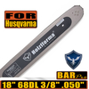 Holzfforma® Pro 3/8 .050 18inch 68DL Guide Bar For Husqvarna 61 66 262 xp 266 268 272 xp 281 288 365 372 xp 385 390 394 395 480 562 570 575 chainsaw