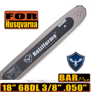 Holzfforma® Pro 3/8 .050 18inch 68DL Guide Bar For Husqvarna 61 66 262 xp 266 268 272 xp 281 288 365 372 xp 385 390 394 395 480 562 570 575 chainsaw