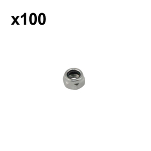Bulk 100 pcs M5 Hex Lock Nut (For Tightening Bumper Spike) Nylon 5mm Marine Grade Stainless Steel Replace #9214 320 0700