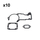 Holzfforma 10PCS Gasket Kit For ST MS440 Chainsaw #1128 029 0500,1128 029 2301,1125 149 0601