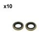 Holzfforma 10PCS Oil Seal Set 15x26x4 For HUS 51 55 357 359 254 257 262 Chainsaw #505 27 57-19