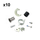Holzfforma 10 Sets Chain Brake Level Bushing Torsion Spring Pin Spline Screw Combo For ST MS380 038 Chainsaw