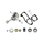 FarmerBoss™ Crankshaft 6202x8 Grooved Ball Bearing Piston Needle Cage Crankcase Gasket Cylinder Gasket Muffler Gasket E-clip 8x1.3 Washer For MS260 MS240 026 024 Chainsaw Spare Parts 