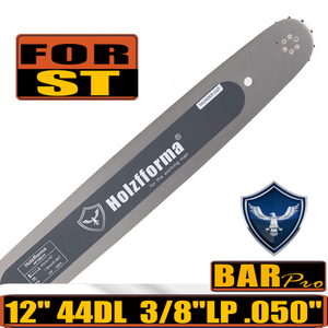 3/8 LP .050 12 inch 44 Drive Links Holzfforma® Guide Bar For Stihl MS200 MS200T 020T MS191T MS192T MS170 MS180 MS181 MS190 MS210 MS211 MS230 MS250 017 018 020 021 023 025