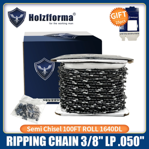 3/8"LP .050"(1.3mm) 100FT 1640DL Semi Chisel Roll Ripping Chain With 40 Sets Matched Connecting links and 25 Boxes