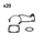 Holzfforma 20PCS Gasket Kit For ST MS440 Chainsaw #1128 029 0500,1128 029 2301,1125 149 0601