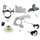 Holzfforma Oil Pump with Worm 3/8"-6T Chain Adjuster Kit Cover Fuel Oil Cap Combo For ST MS200T 020T Chainsaw