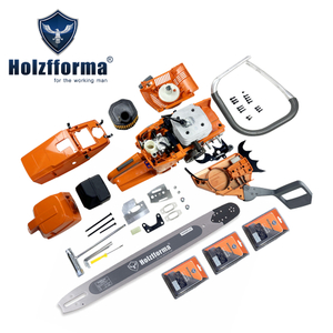 Holzfforma 93.6CC G395 Gasoline Chain Saw Power Head With 76inch Three Chains And Bar Already Tested All parts are For Husqvarna 394 395 Chainsaw For US Customers