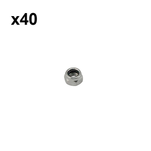 Bulk 40Pcs M5 Hex Lock Nut Nylon 5mm Marine Grade Stainless Steel OEM# 9214 320 0700