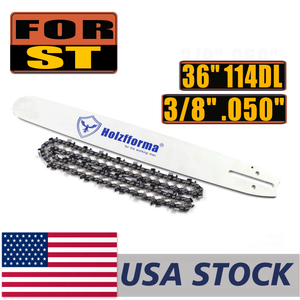 US STOCK - 36 Inch 3/8 .050 114DL Full Chisel Saw Chain and Guide Bar For Stihl MS440 MS441 MS460 MS461 MS660 MS661 044 046 066 Chainsaw 2-4 Days Delivery Time Fast Shipping For US Customers Only