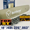 Holzfforma® 18Inch Guide Bar &Saw Chain Combo .325 .063 74DL For Stihl Chainsaw MS260 MS261 MS270 MS271 MS280 MS290 MS311 MS360 024 026 028 029 030 031 032 034 036