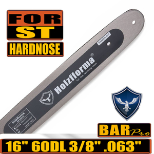 Holzfforma 16" 60DL 3/8" .063" Duromatic Solid Bar For ST MS361 MS380 MS660 MS440 MS460 Chainsaw #3003 000 9213