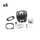 5Sets Cylinder Piston Kit with Bore 52mm With Cylinder Gaskets Muffler Gaskets Piston Needle Bearing For Hus 372XP Chainsaw 