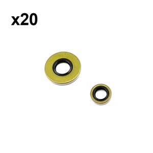 Holzfforma 20PCS FarmerBoss™ Oil Seal Set (Viton Rubber) 17x39.9x5 13x22x5 For ST MS380 038 MS381 Chainsaw #9640 003 1880,9640 003 1340