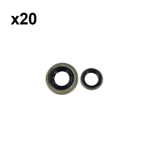 Holzfforma 20PCS Oil Seal Set 13.5x20x4 15x29.6x4 For ST MS460 Chainsaw #9640 003 1355,9640 003 1600