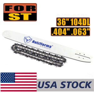 US STOCK - Holzfforma® 36'' Guide Bar & Saw Chain Combo .404 .063 104DL For Stihl 088 MS880 070 090 084 076 075 051 050 Chainsaw 2-4 Days Delivery Time Fast Shipping For US Customers Only