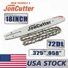 US STOCK-18 inch .325 .058 72DL Saw chain and Guide Bar Combo For JonCutter G4500 Chainsaw 2-4 Days Delivery Time Fast Shipping For US