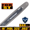 Holzfforma® .325 .063 18inch 74 Drive Links 3003-000-6817 Guide Bar For Stihl Chainsaw MS260 MS261 MS270 MS271 MS280 MS290 MS311 MS360 024 026 028 029 030 031 032 034 036