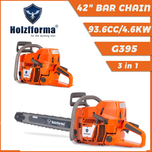 Holzfforma G395 93.6cc 4.6kw Gasoline Chainsaw With 3/8 .063 42inch 136DL Guide Bar And Chain