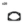 Farmertec 20PCS Cylinder Gasket For HUS 55 Chainsaw #503 16 21-03